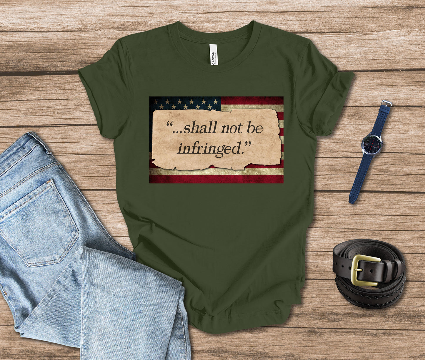 Shall Not Be Infringed Patriotic T-shirt for Freedom Lovers, Gun Enthusiasts