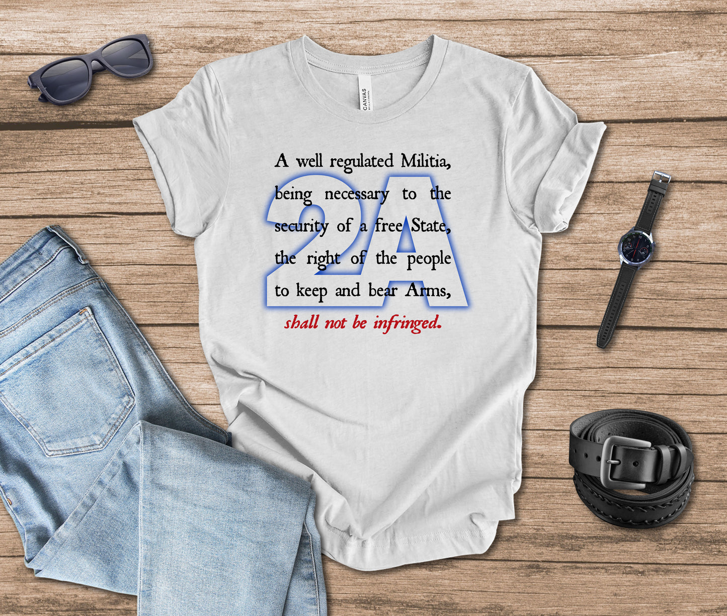 2A Second Amendment Glow T-shirt