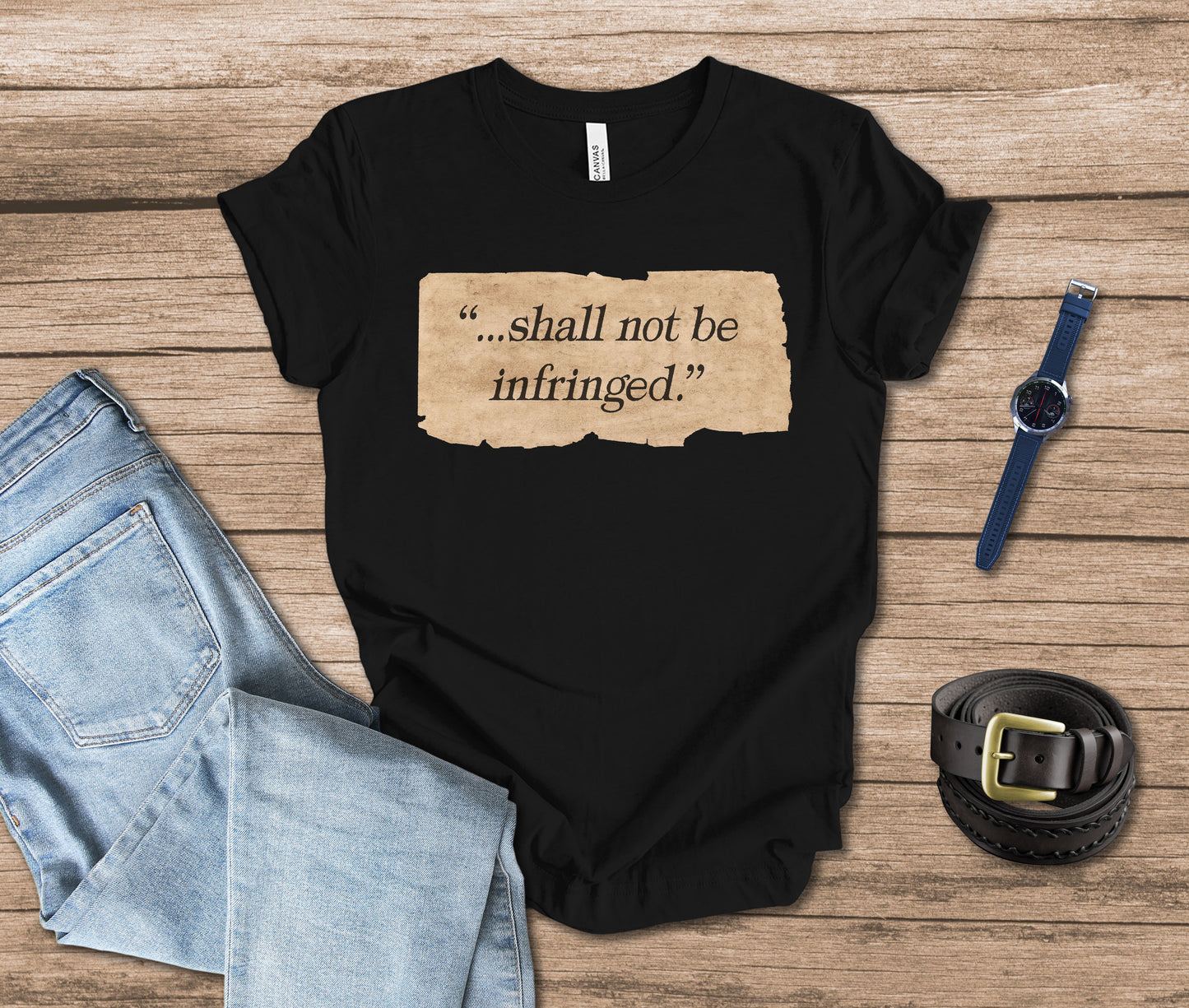 Shall Not Be Infringed Patriotic T-shirt for Freedom Lovers, Gun Enthusiasts Second Amendment