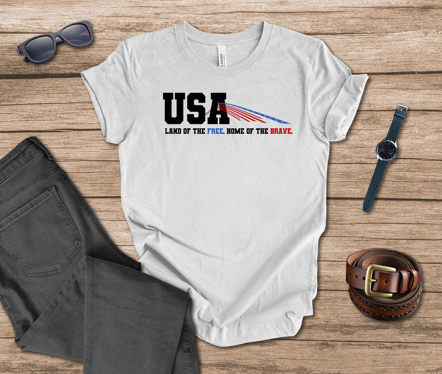 USA - Land of the Free, Home of the Brave T-shirt