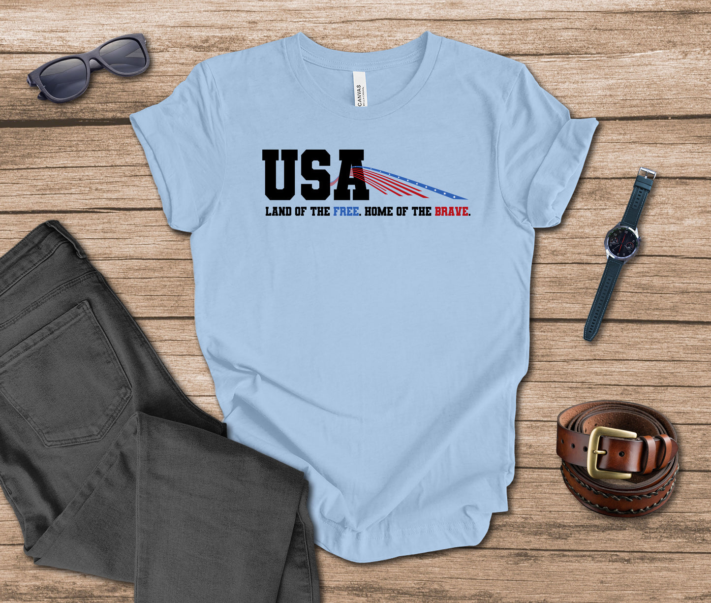 USA - Land of the Free, Home of the Brave T-shirt