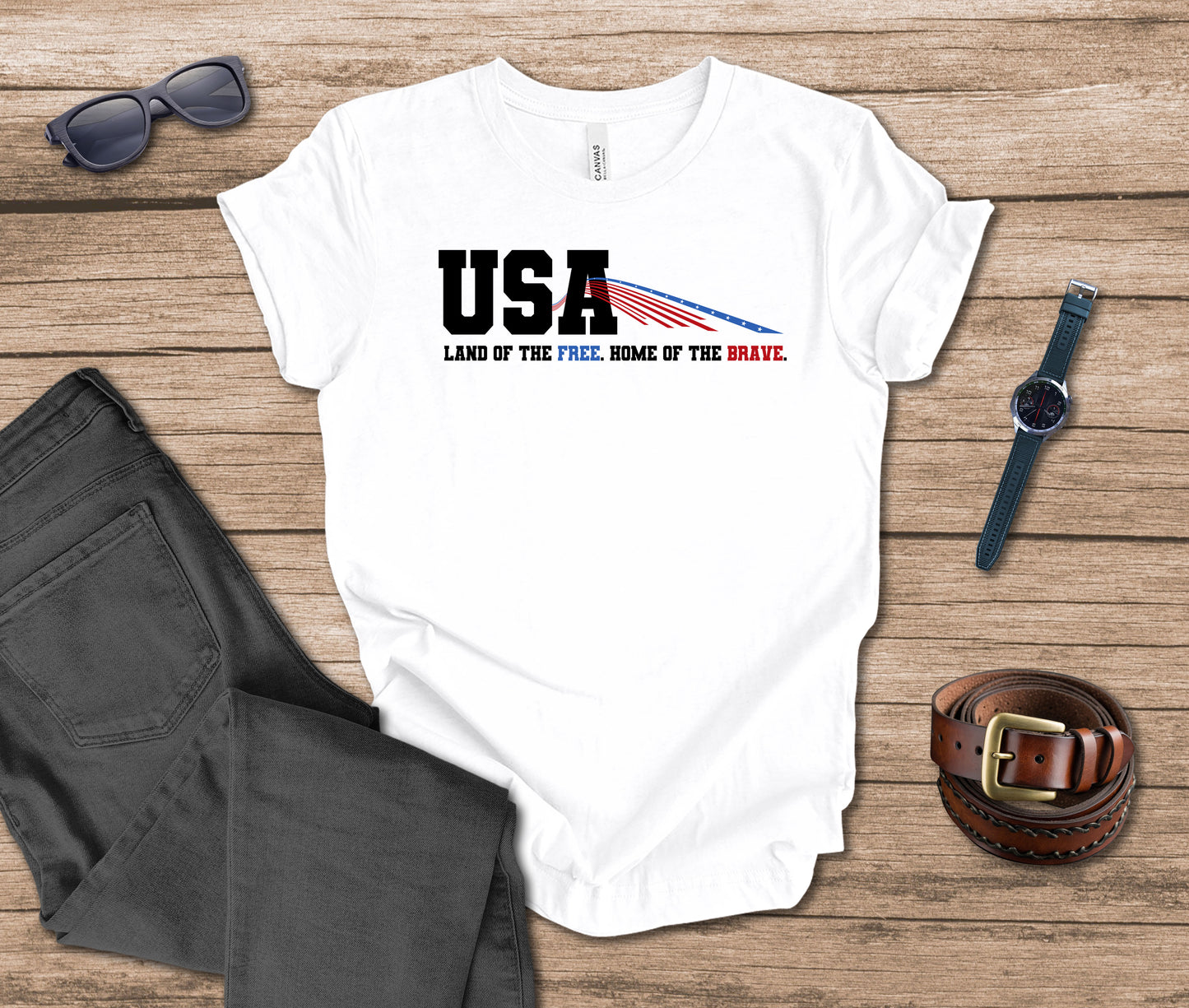 USA - Land of the Free, Home of the Brave T-shirt