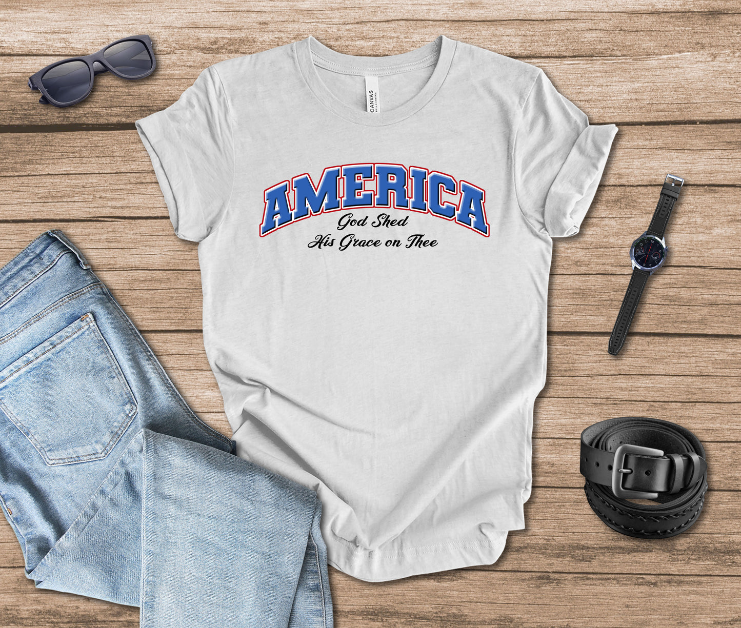 America - God Shed His Grace on Thee Arc T-shirt