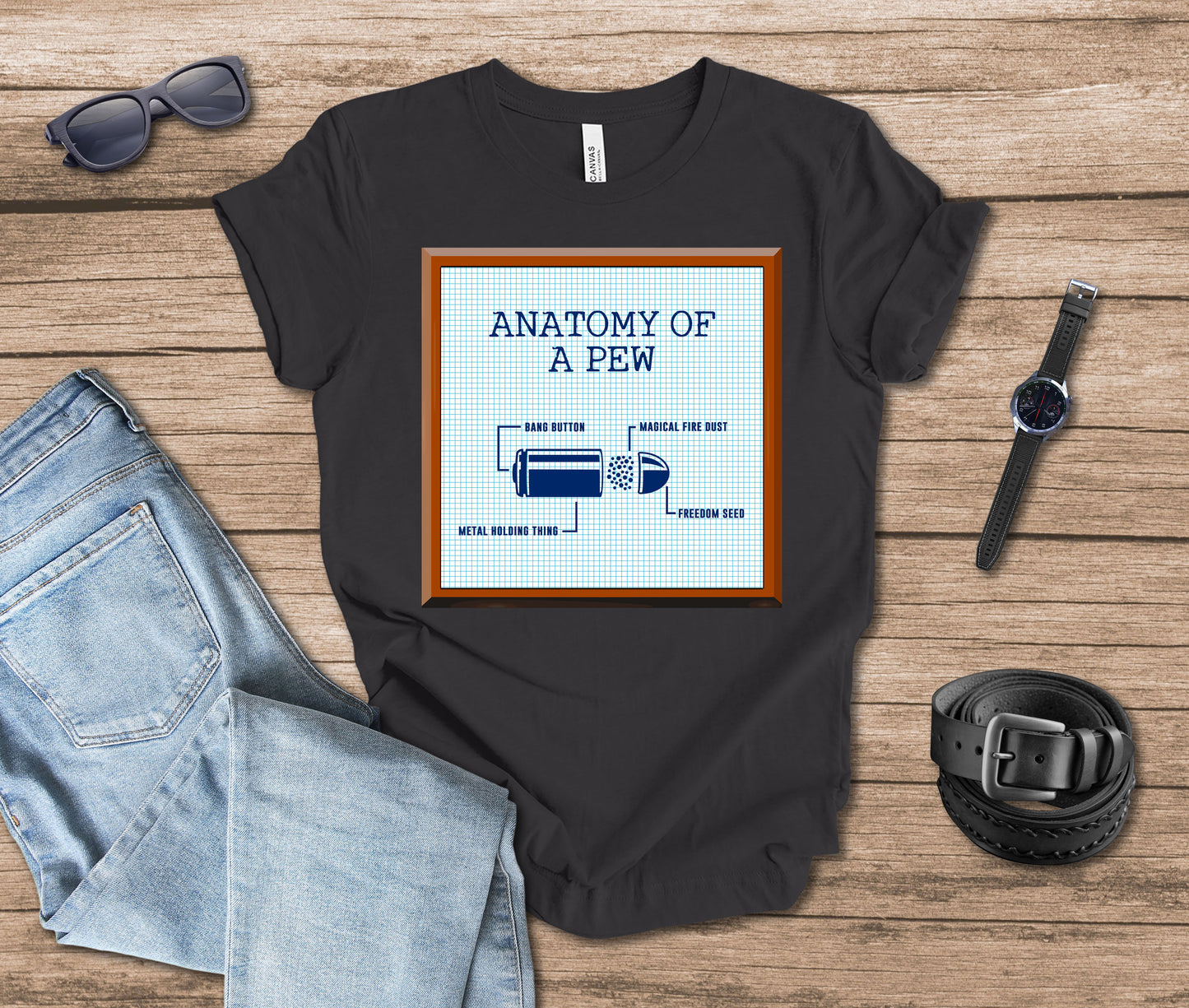 Anatomy of a Pew T-shirt