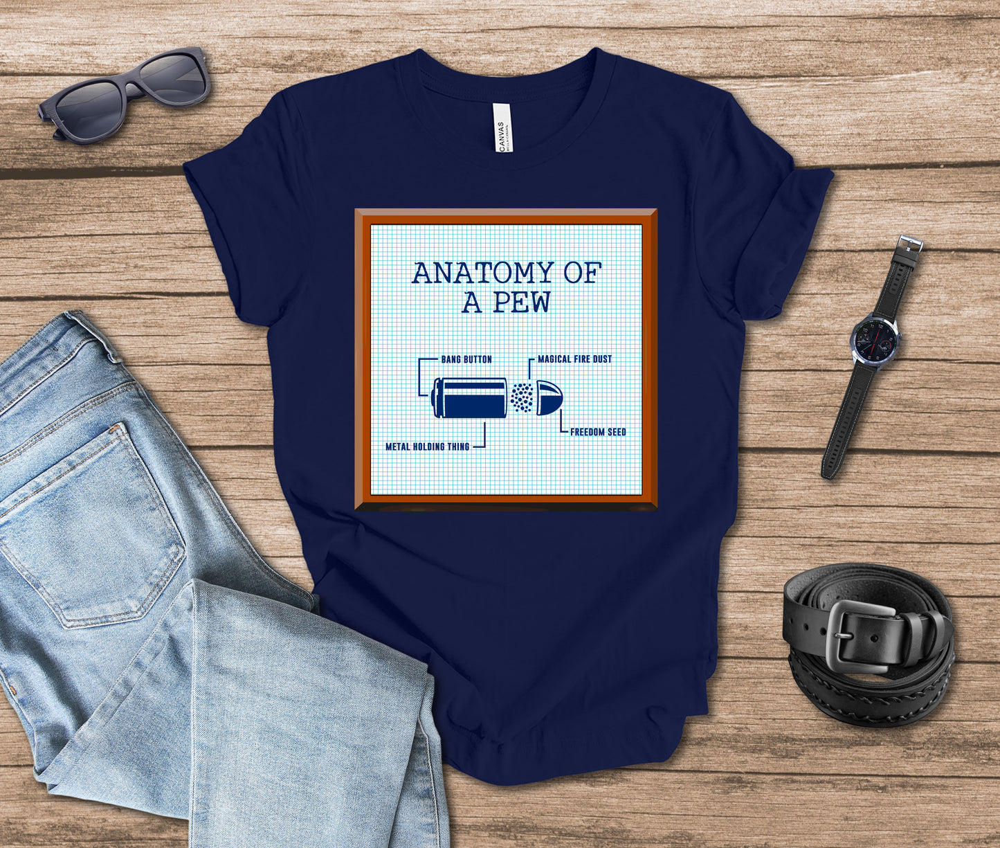 Anatomy of a Pew T-shirt