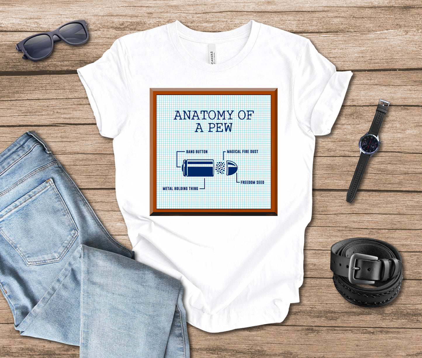 Anatomy of a Pew T-shirt