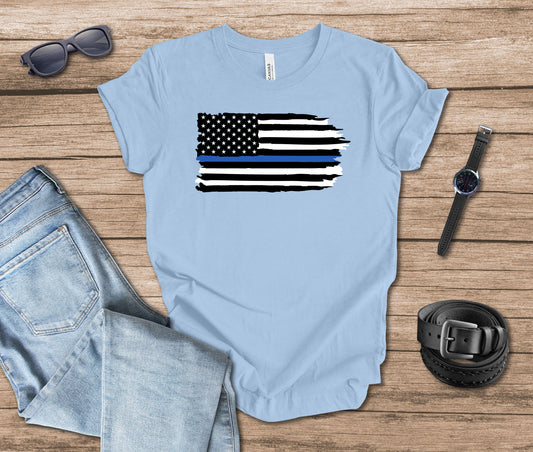 Distressed Flag Police T-shirt