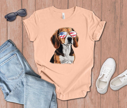 Basset Hound in Sunglasses T-shirt