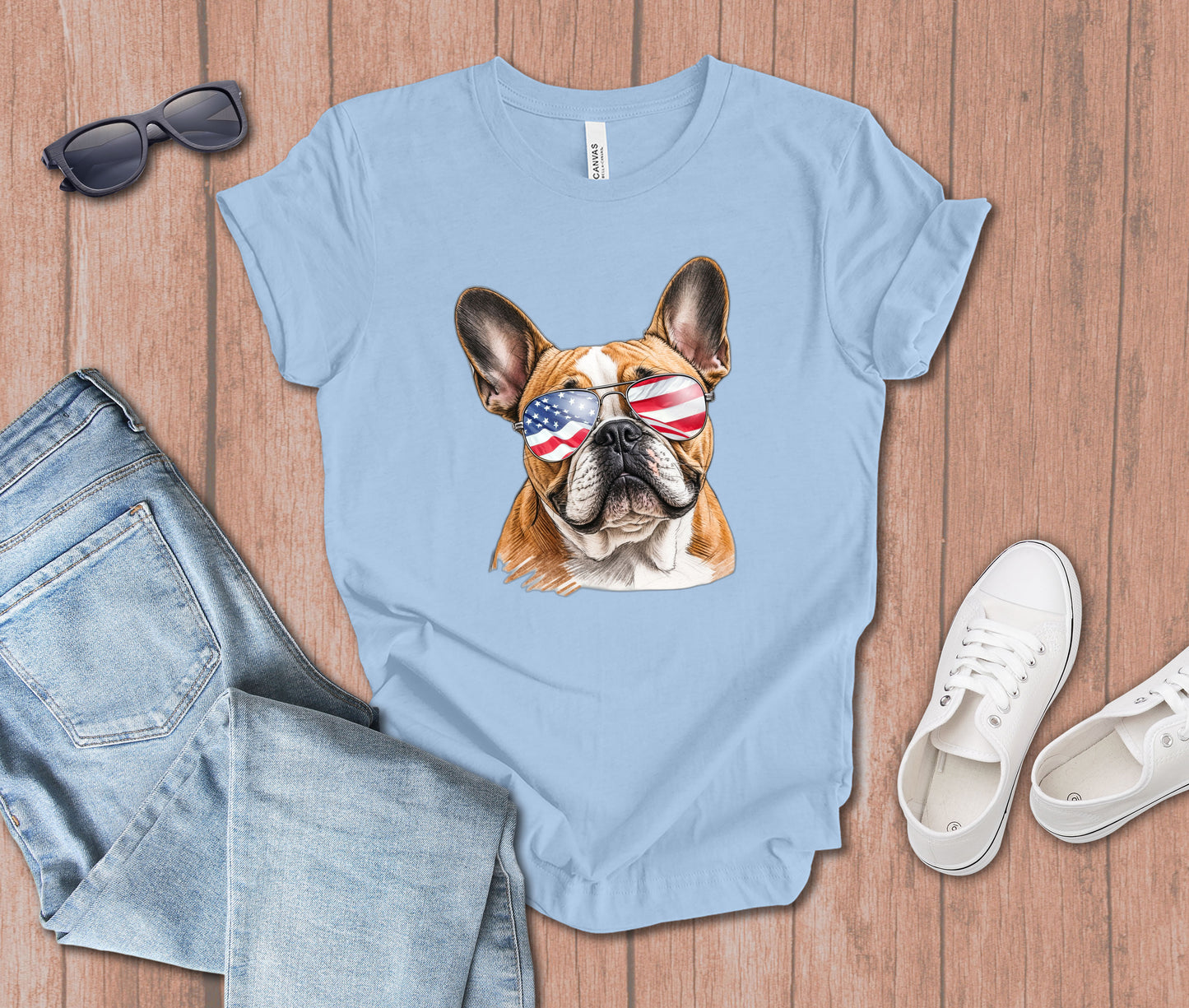 Bulldog in Sunglasses T-shirt