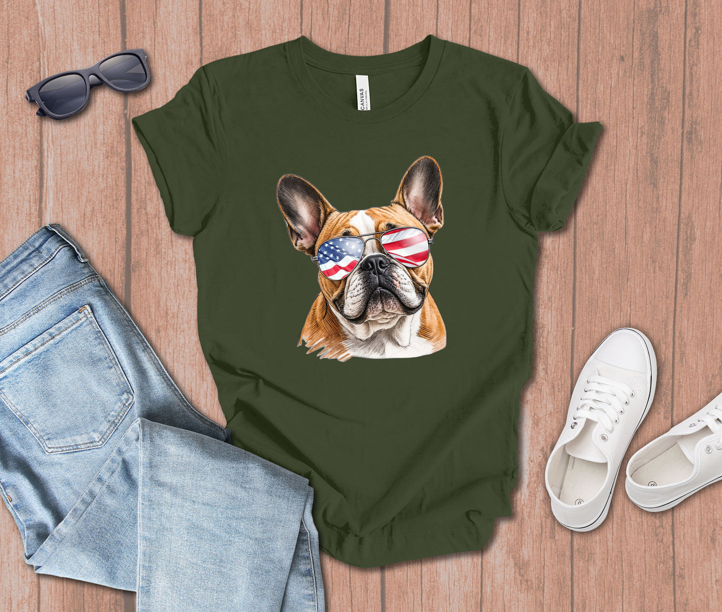 Bulldog in Sunglasses T-shirt