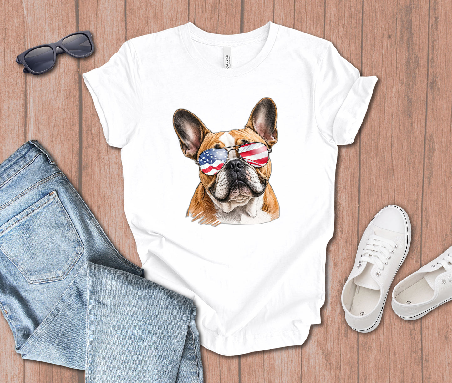 Bulldog in Sunglasses T-shirt