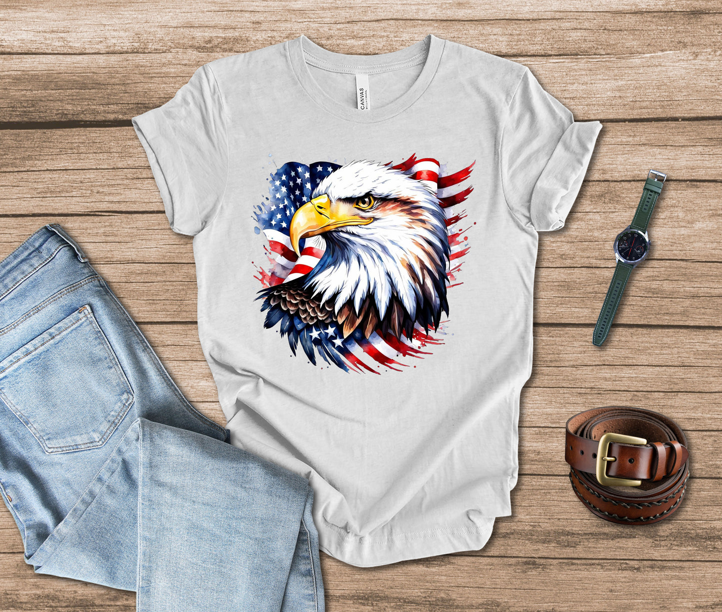 American Eagle and Flag T-shirt