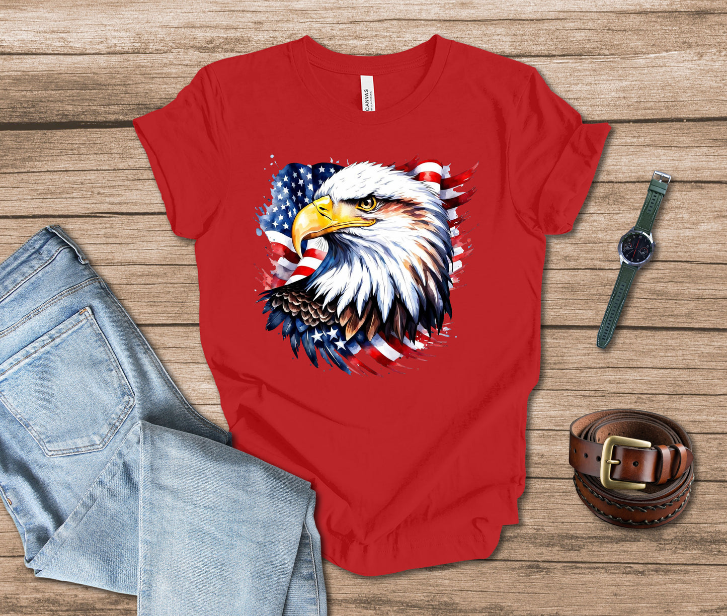 American Eagle and Flag T-shirt