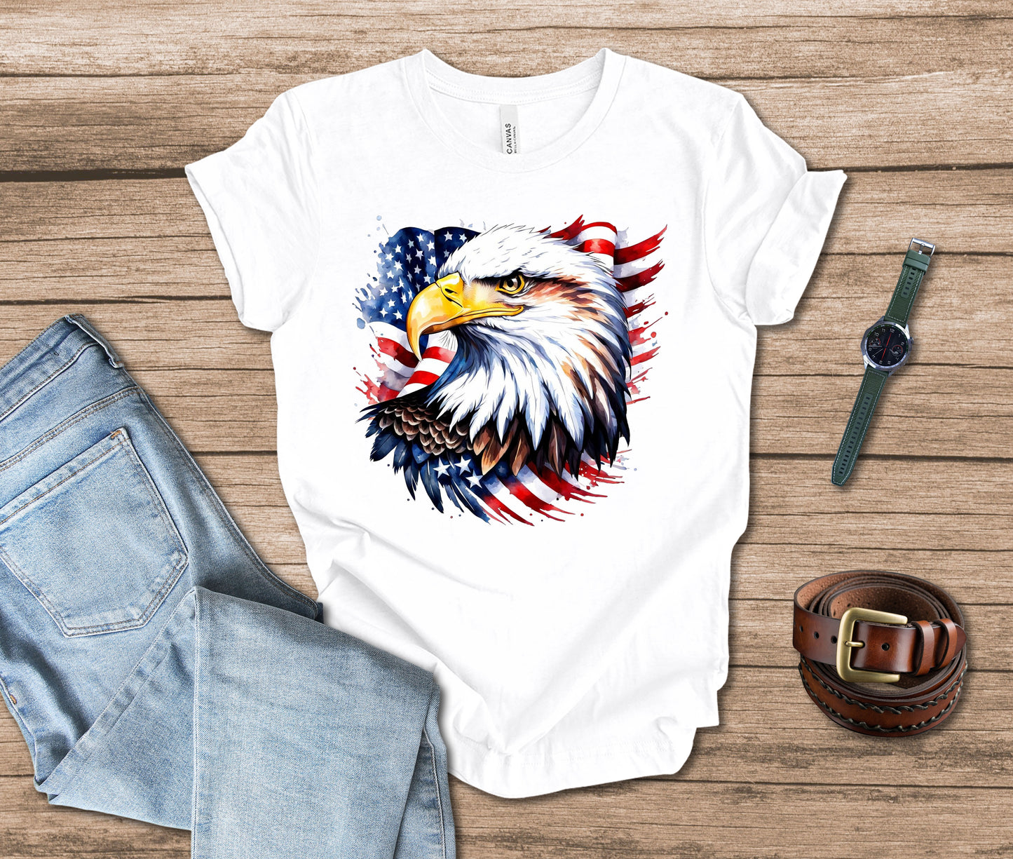 American Eagle and Flag T-shirt