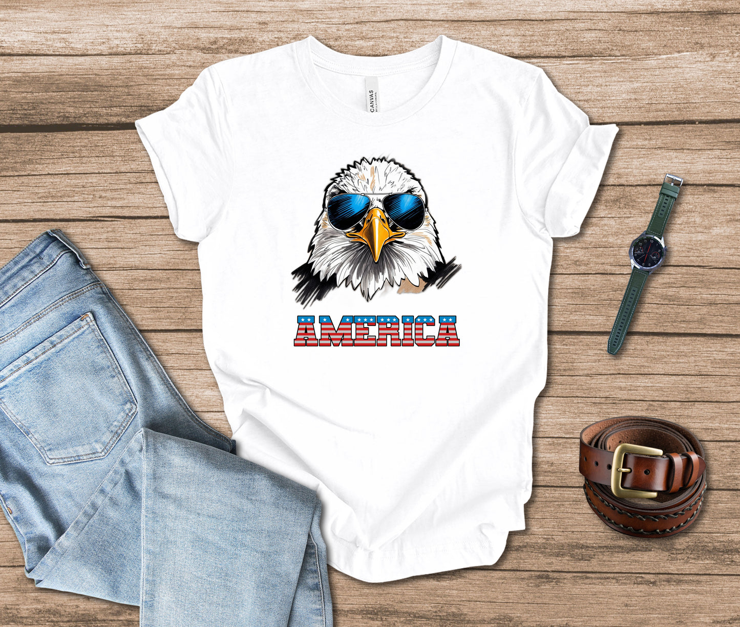 Eagle with Sunglasses America T-shirt