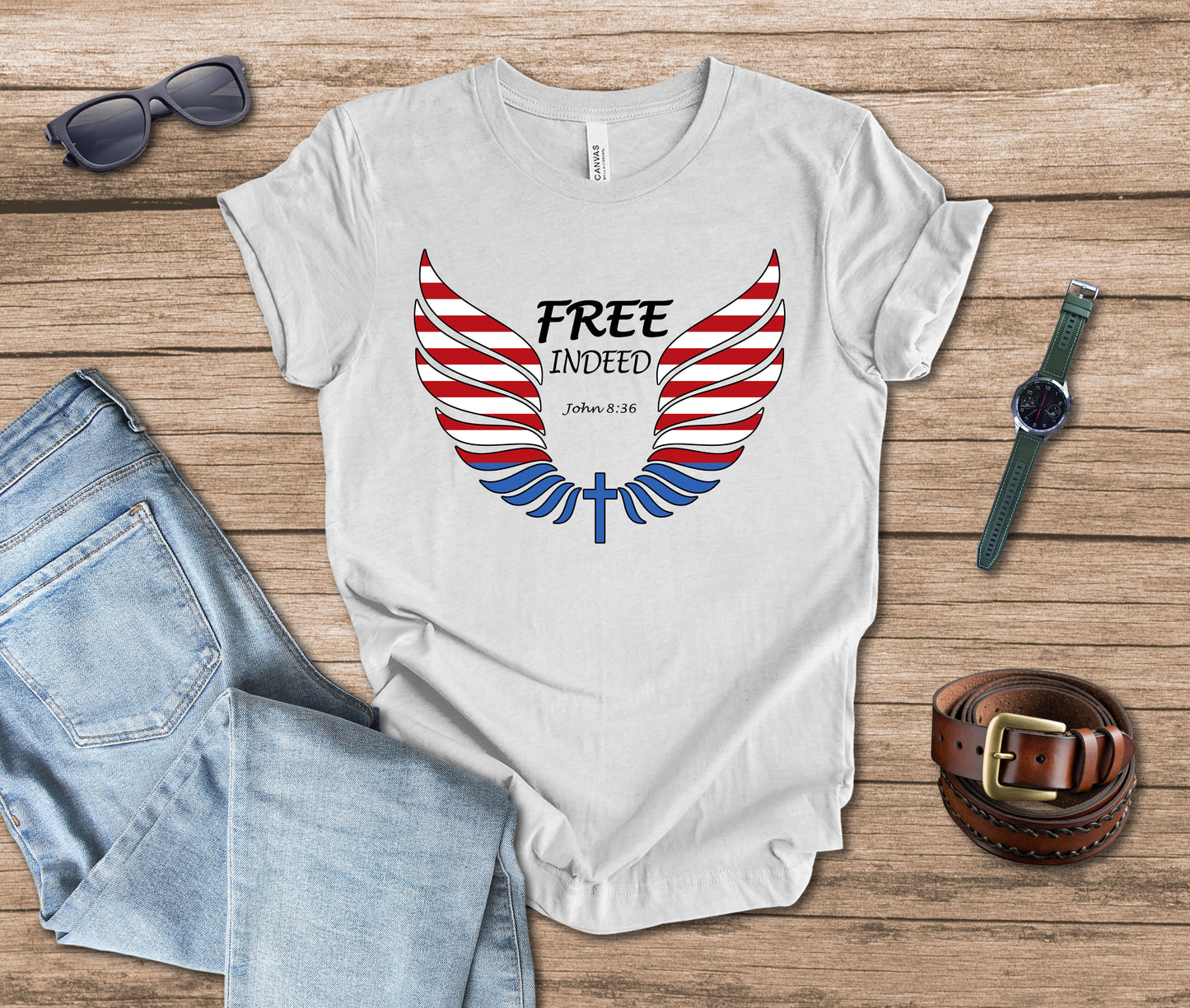 Free Indeed Patriotic Wings T-Shirt