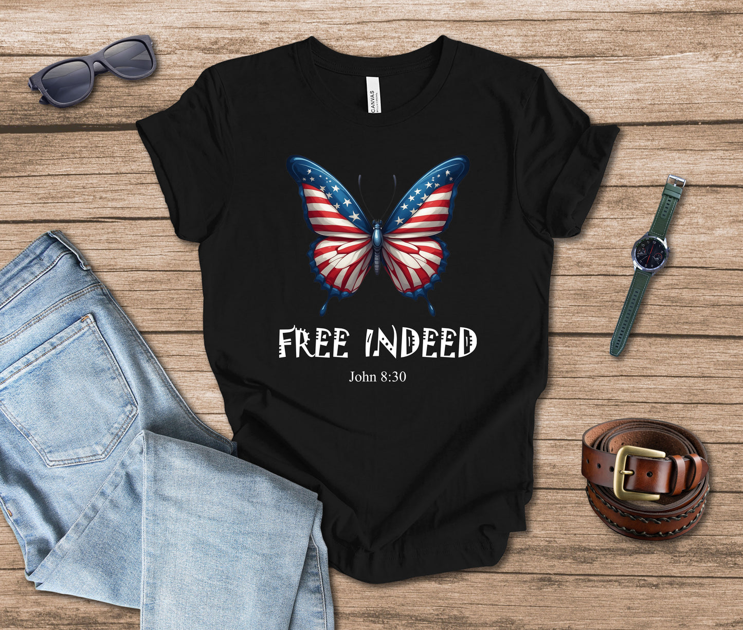 Free Indeed Butterfly T-Shirt