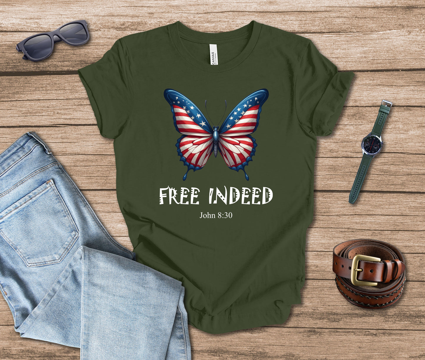 Free Indeed Butterfly T-Shirt