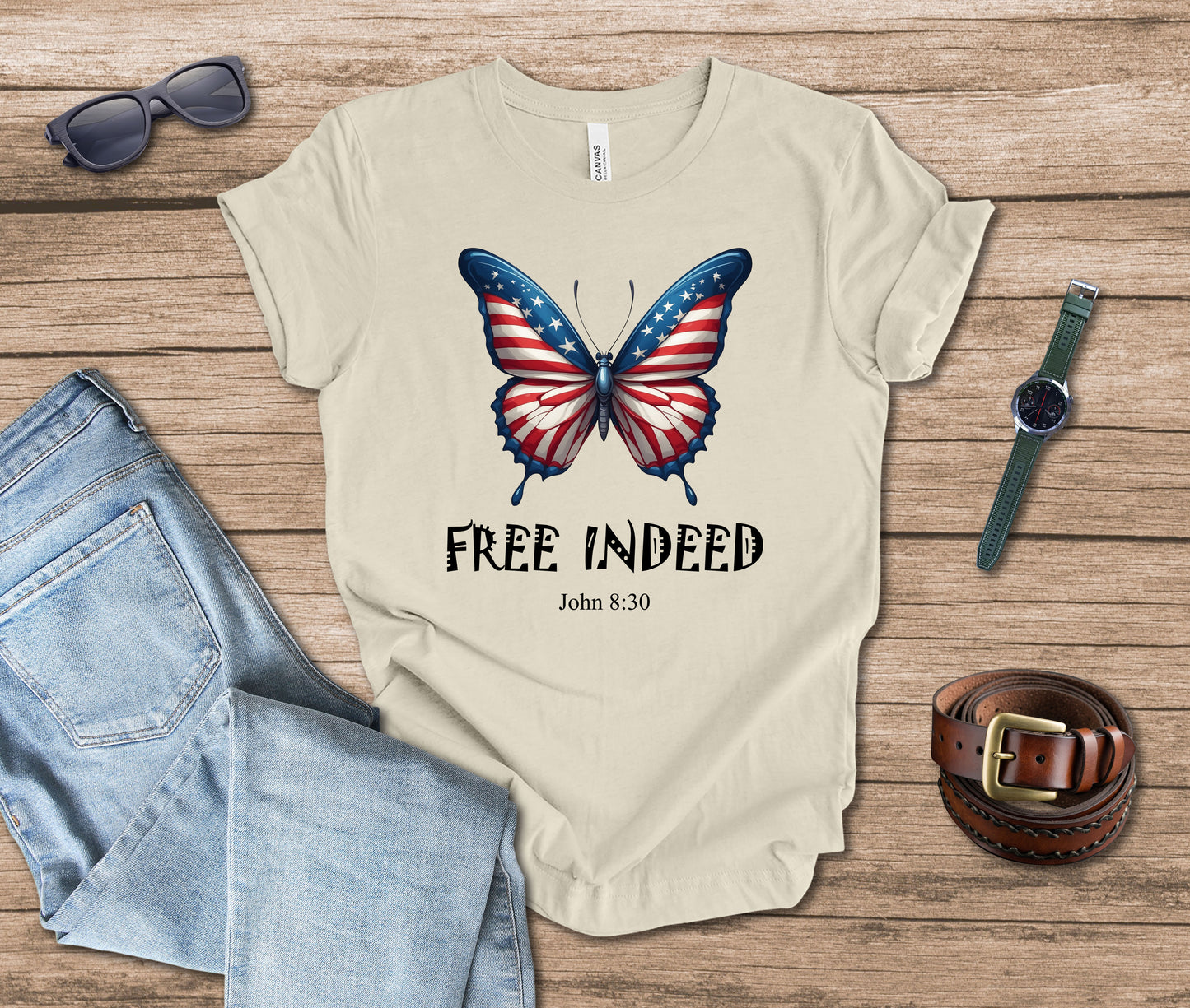 Free Indeed Butterfly T-Shirt